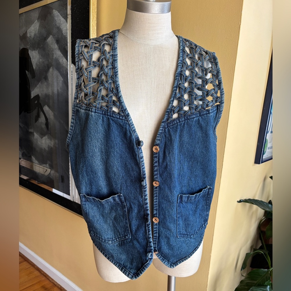 vintage denim vest